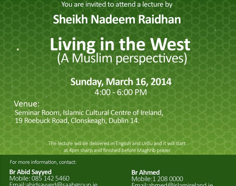 Distinguished Sheikh Nadeem Raidhan to lecture at ICCI